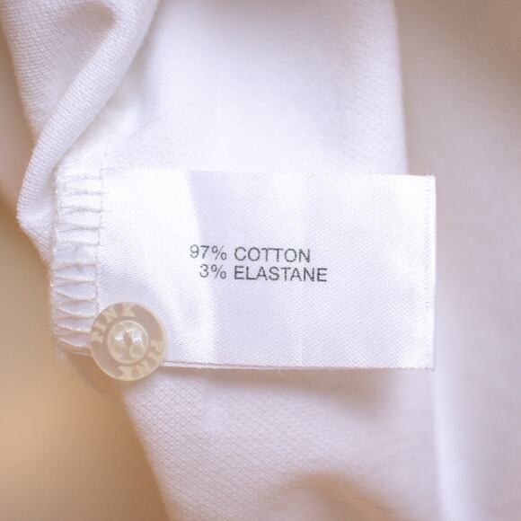 PINK Jerome Pink Red and Blue Striped White Polo Shirt Size Large - Picture 8 of 8